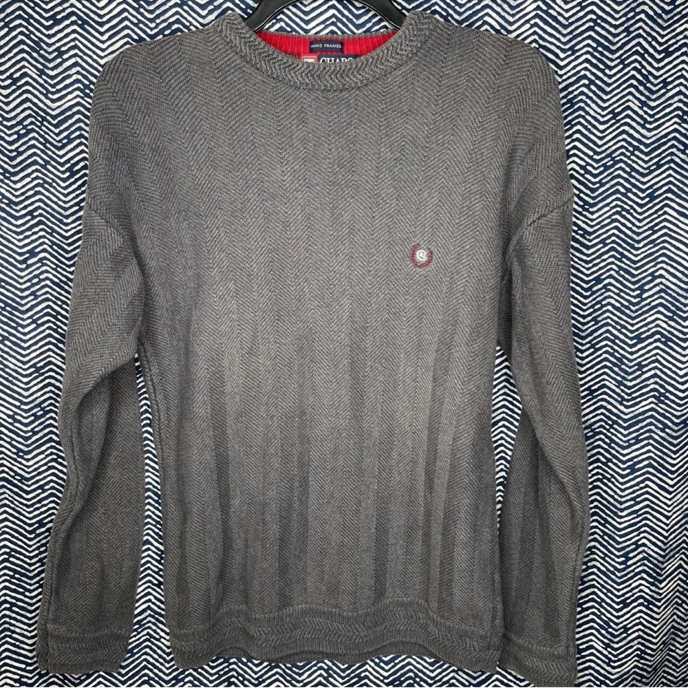 Chaps Ralph Lauren Charcoal Crewneck Vintage Sweater